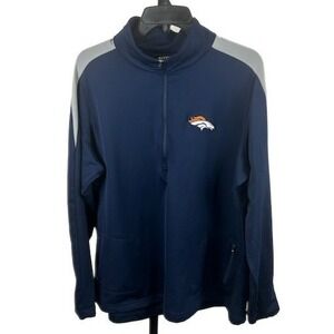 NFL Antigua Denver Broncos Quarter Zip Pullover Sweatshirt Women's‎ Size XL